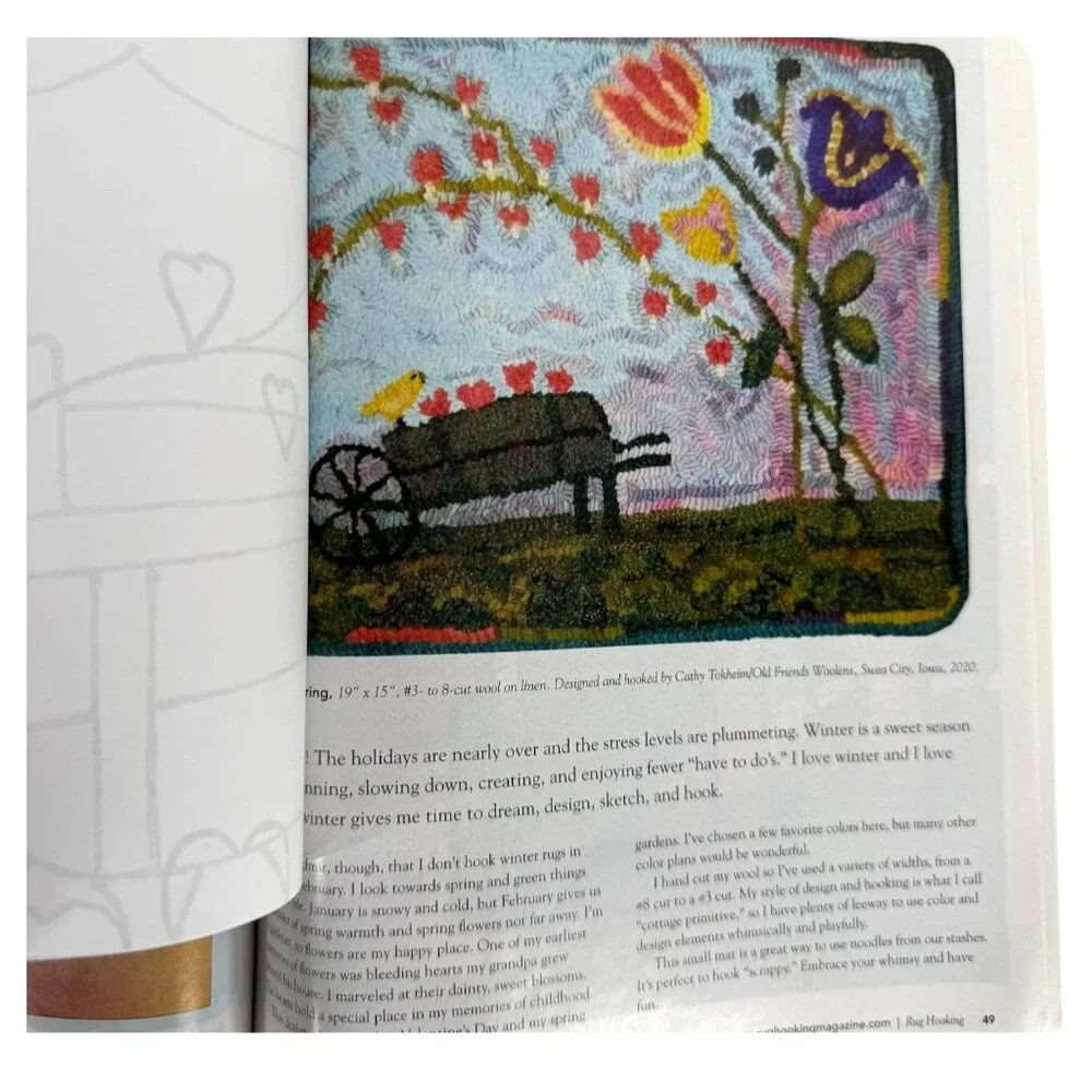 Rug Hooking Magazine January /‎ February 2021 Issue Has PullOut Pattern